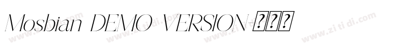 Mosbian DEMO VERSION字体转换